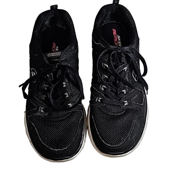 Skechers Womens Sz 7.5 Ultra-Light Flex Soles Black Sneakers Memory Foam - Picture 2 of 13
